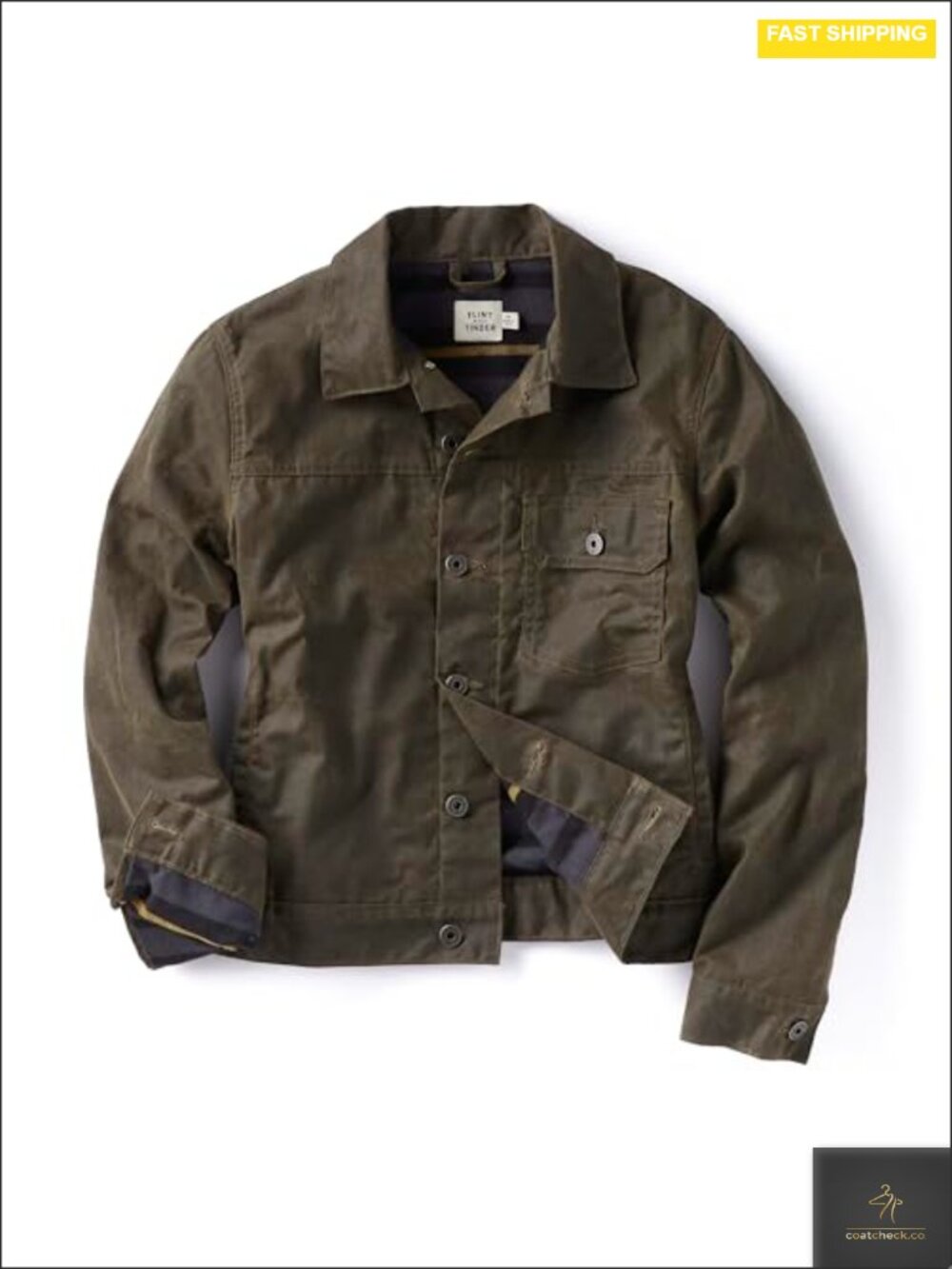 Flannel-Lined Waxed Canvas Trucker Jacket